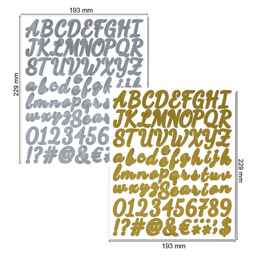 5Pcsset Colorful Letter Stickers Self-Adhesive Vinyl Alphabet Number Sticker For Mailboxsign Door Address Numbercardscups