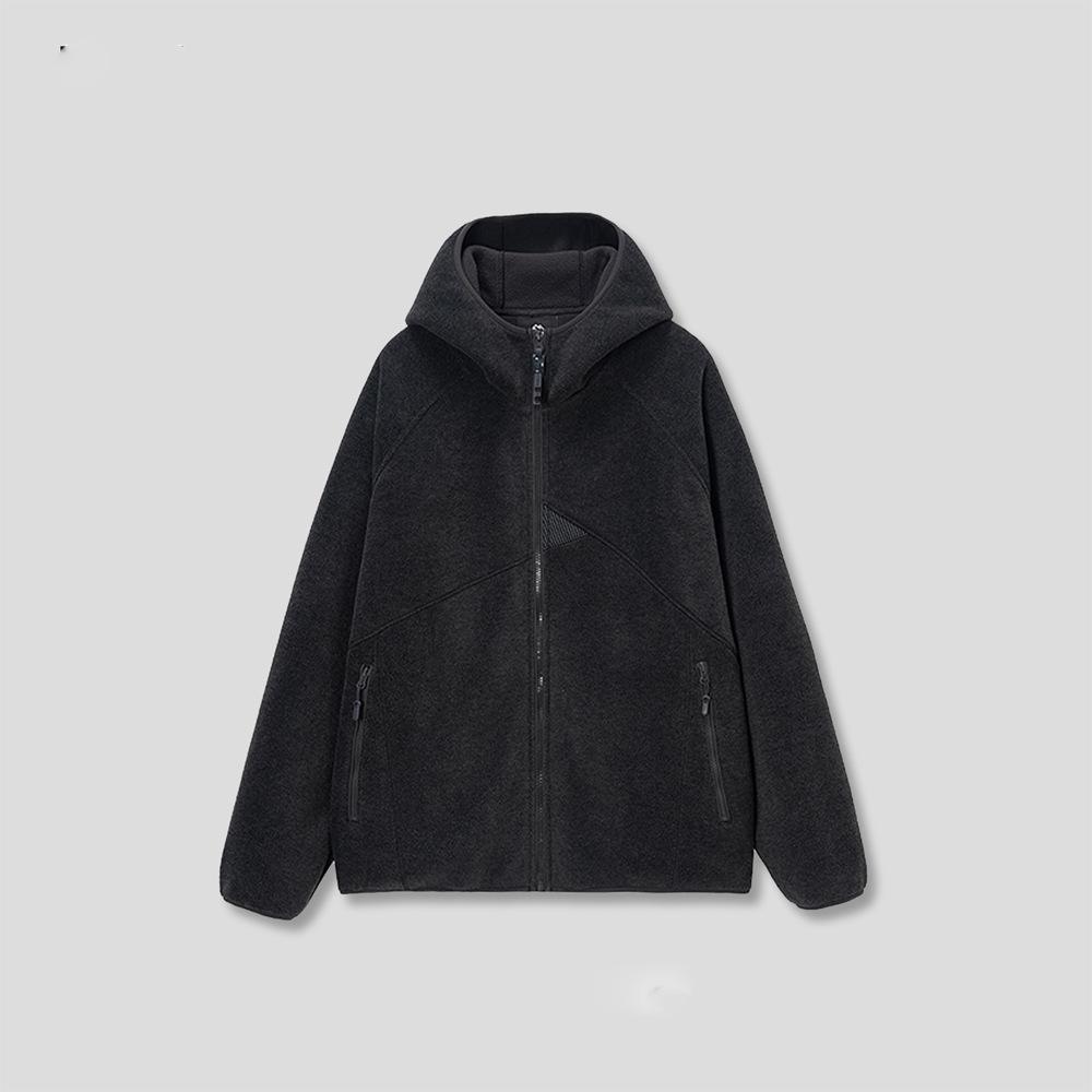 Unisex Retro Raglan Sleeve Fleece Hoodie - Warm & Functional for Autumn/Winter