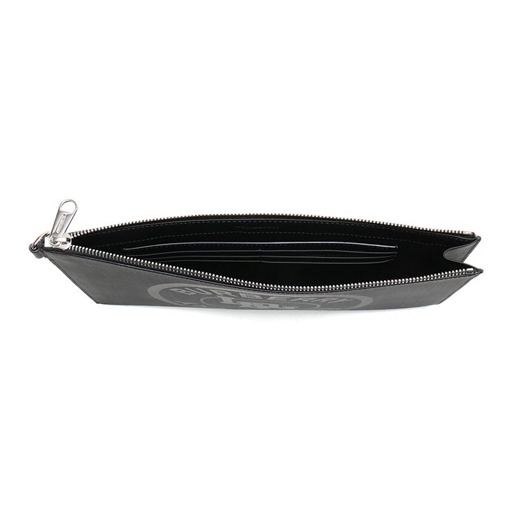 Burberry London Check Logo Pattern Fabric Clutch Bag Men Clutch Bag Dark-Charcoal 8022559