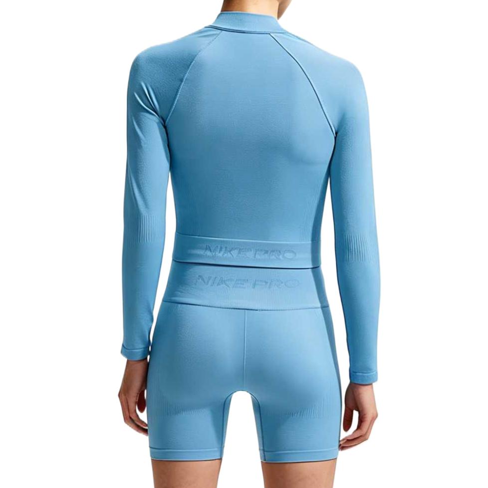 Nike Pro Long Sleeve Zip Comfort Fitness Top Women tops IO4467-486