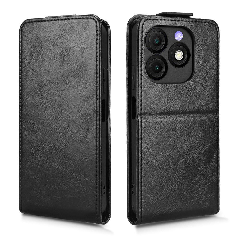 For itel Zeno 10 4G Stand Case Magnetic Clasp Vertical Flip Leather Phone Cover with Card Holder
