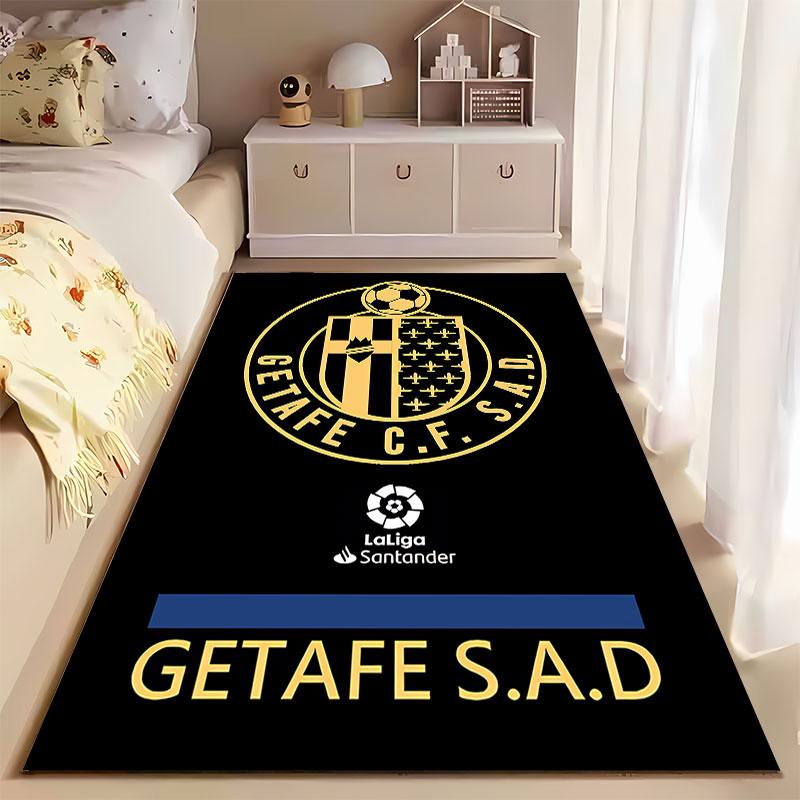 Getafe CF Logo Black Carpet suitable as a non-slip mat for the living room or bedroom sofa