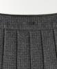Tudument Check Pleated Midi Skirt Charcoal