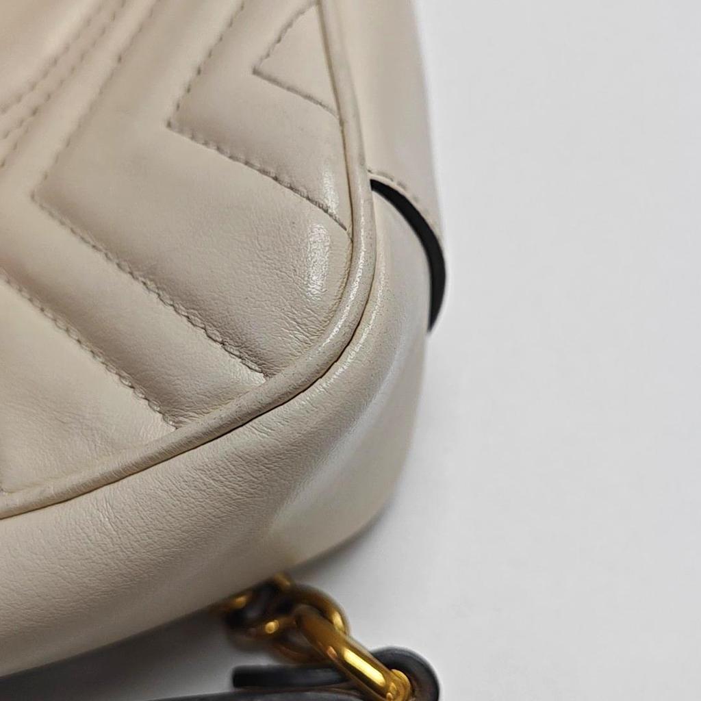 [Pre-Owned] Gucci GG Marmont Matelassé Mini Bag 'White' - Very Good #1X5VKQF