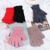 Hot Sale Winter Soft Warm Cartoon Baby Kids Gloves Coral Plush Mittens Full Fingers Candy Color