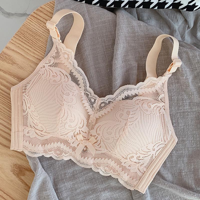 

Тонкое нижнее белье против провисания, тонкий бюстгальтер, плотная чашка, собирающий бюстгальтер 42/95C бежевый