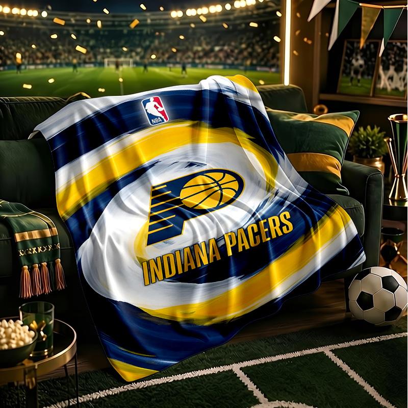 Pacers Basketball Team Blanket Lightweight Flannel Bedding Blanket Perfect for Travel, Camping, Living Rooms, Offices, Sofas, Fan Christmas gift