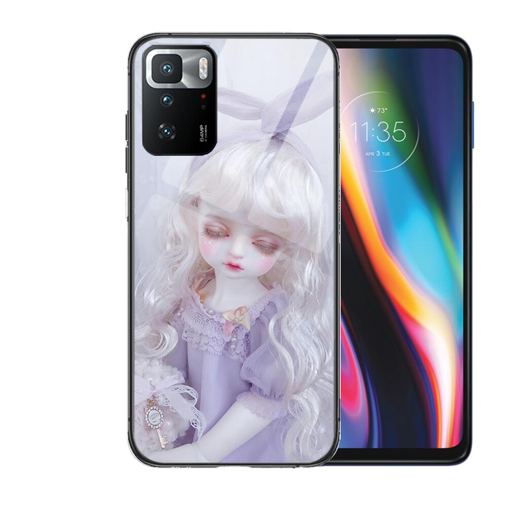 Krajews Bambole Spaventose cover Guscio in Vetro Temperato Custodia per Telefono Per XiaoMi Redmi Note 10 9S 8 7 6 5 A 10t Pro 9T Cover Pre Custodie