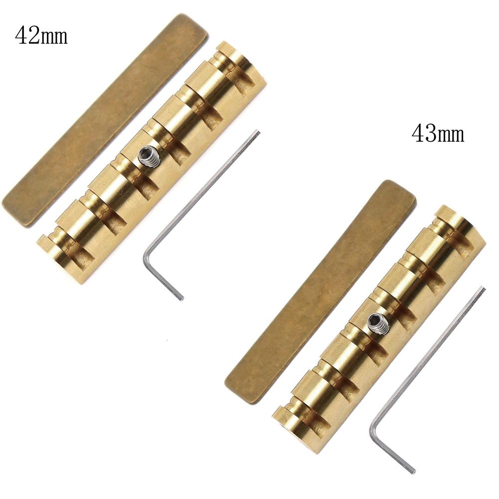 42mm43mm In Hoogte Verstelbare Messing Roller Gitaar Topkam Metalen Topkam Voor Les Paul Lp Sg Stijl Elektrische Of Akoestische Gitaren