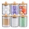 Scatola portaoggetti in acrilico con coperchio, porta-dispenser, barattolo in plastica trasparente, organizer per trucchi, contenitore da bagno, organizzazione storage