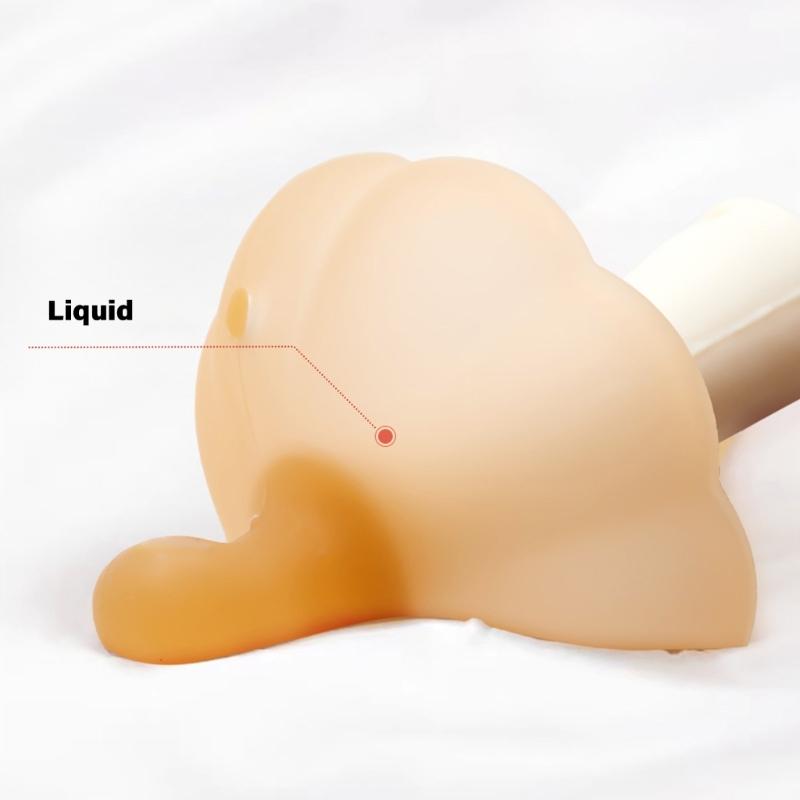 Infant Teeth Soother Silicone Teether Breast Like Shape Ergonomic Handle for Safe Chewing and Teeth Development