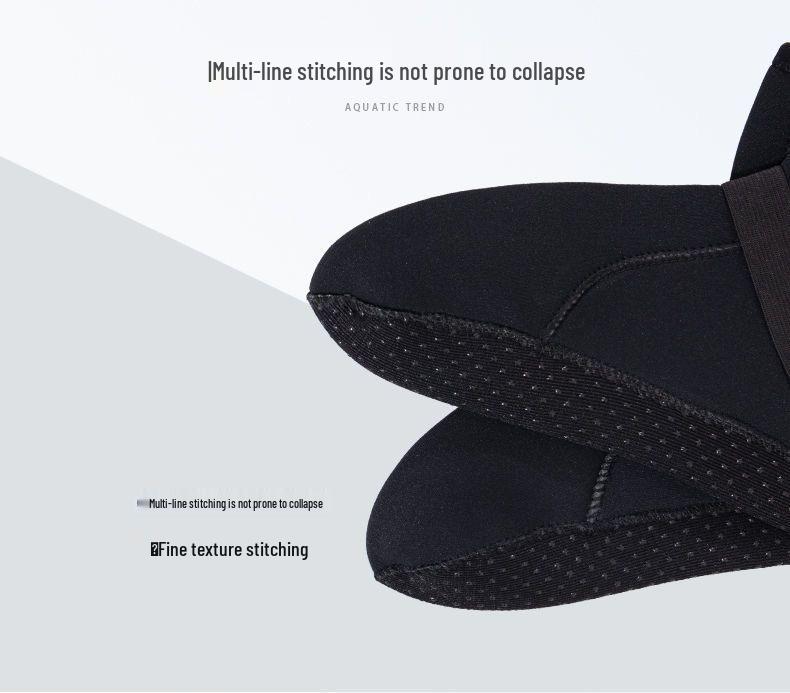 Professional Non-Slip Diving Socks - 3mm & 5mm Thick, Wear-Resistant, Cut-Resistant, Mid-Calf for Surfing & Wading