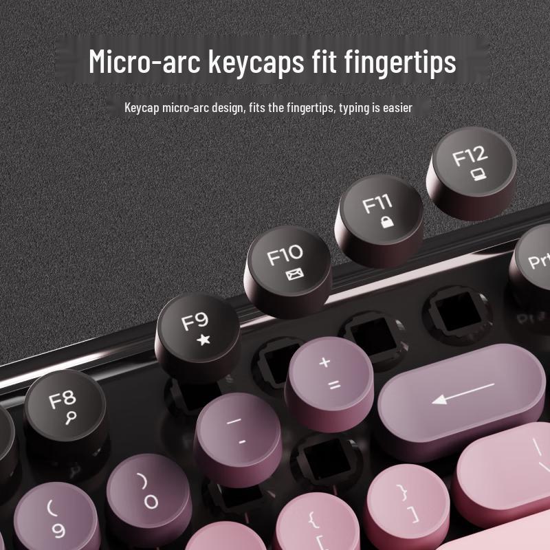 Qianxingzhe V96 Punk Gradient Wireless Keyboard Mouse Combo