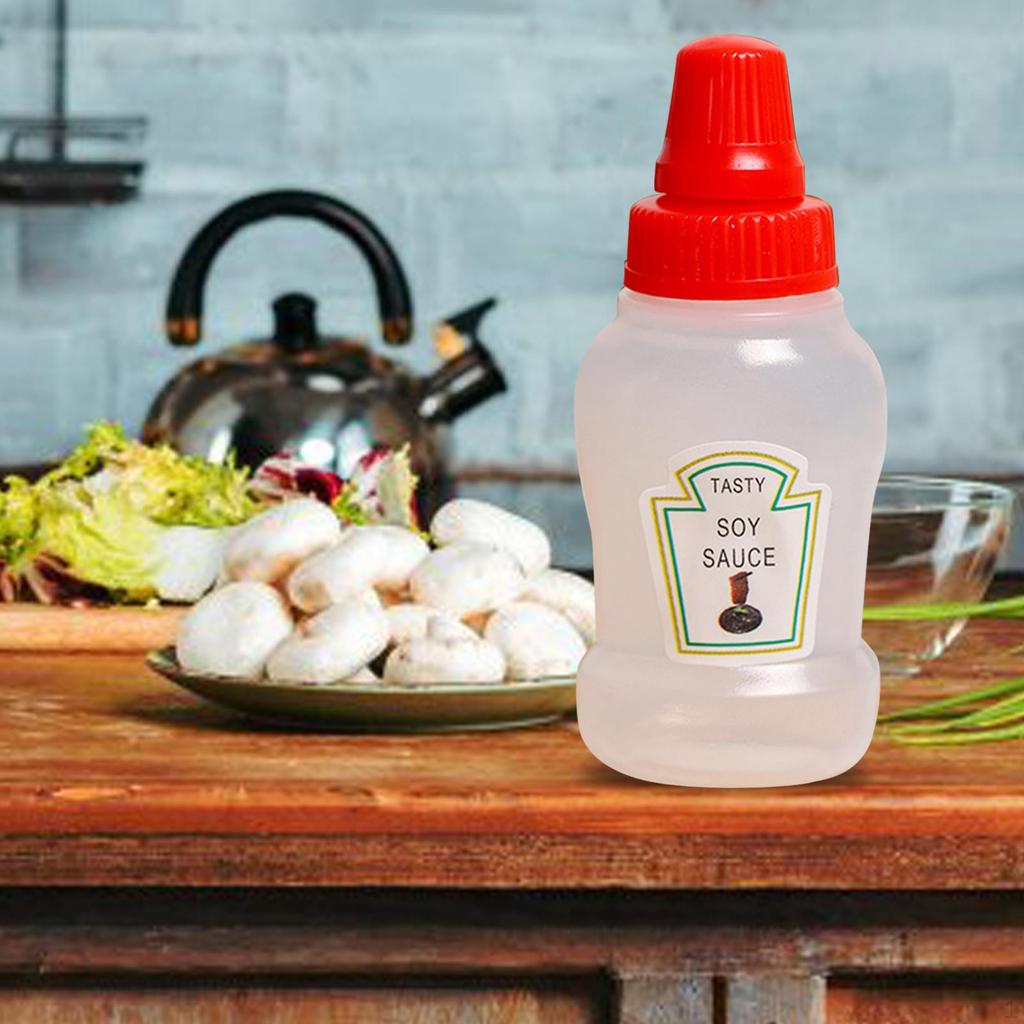 Storage Mini Tomato Ketchup Bottle Empty Refillable Squirt Salad Dressing