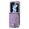 Faux Leather Galaxy Z Flip 6 Wallet Phone Case with Removable Card Holder for Samsung Z Flip 5 4 3 Flip5 Flip4 Flip3 5G Cover