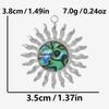 4Pcs No Fade Metal Stainless Steel Charm Real Natural Abalonewhite Shell Angel Sun Connector Charms For Jewelry Making Supplies