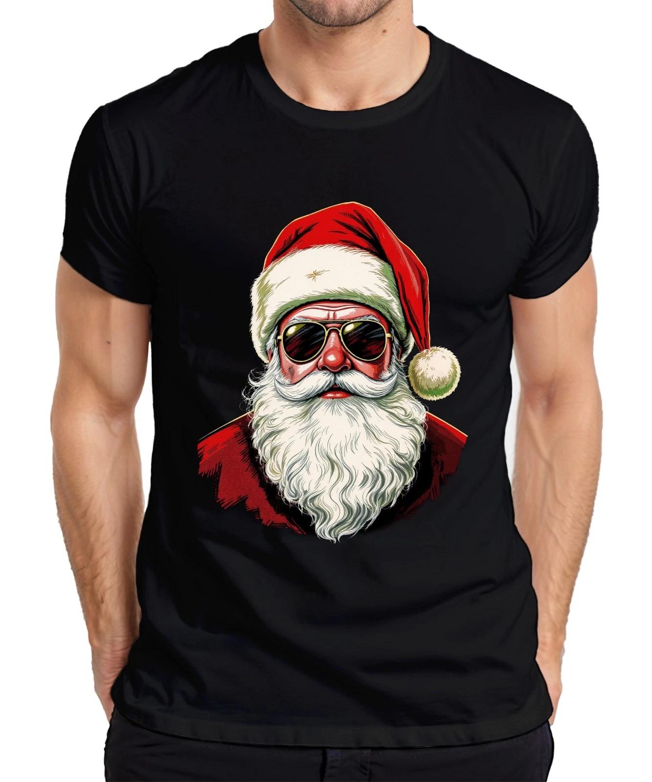 Weihnachtsmann Sonnenbrille Cool Hipster Retro Vintage Santa Mütz Herren T-Shirt XS
