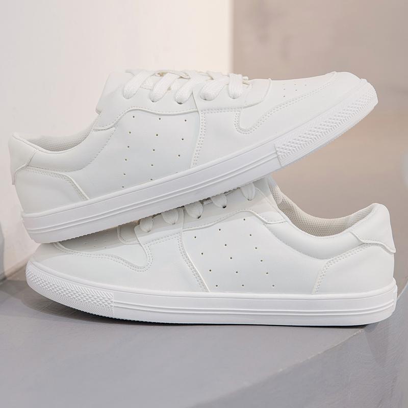 Größe 32–43, weiße Skateboard-Schuhe für Damen, Studentinnen, Sport, Wandern, Reisen, lässige Turnschuhe, Freizeit, flache Schuhe