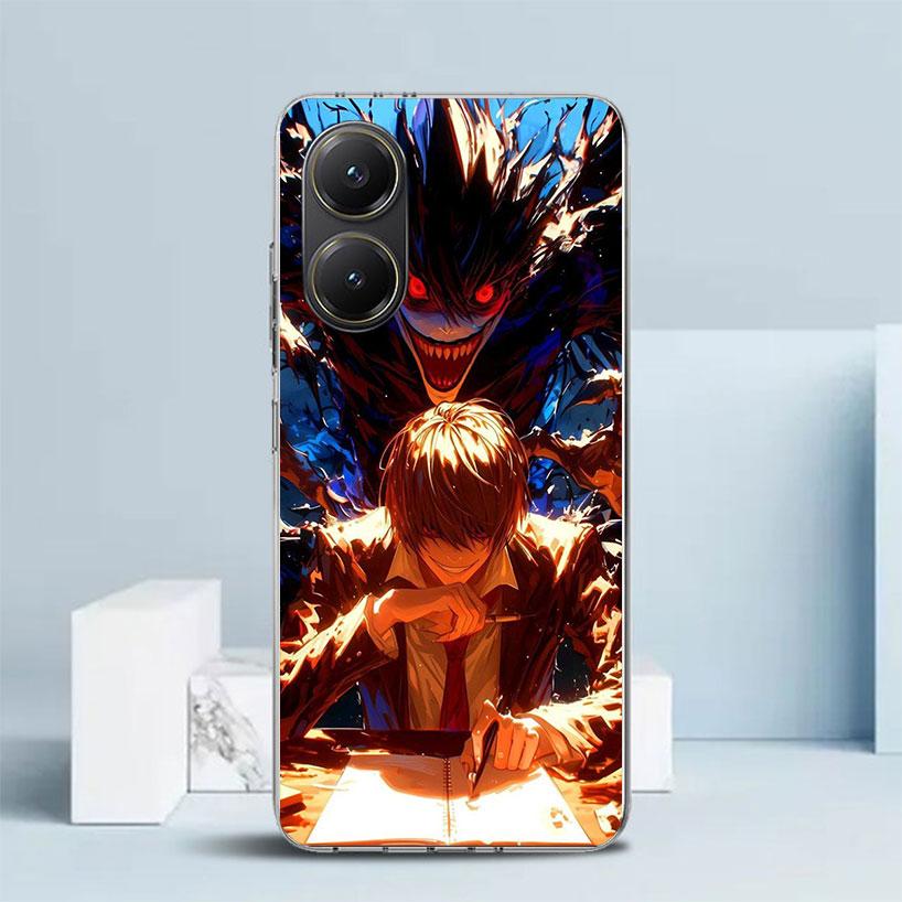 N-Note D-Death Yagami Light Phone Case For Xiaomi Poco F7 Ultra X5 X6 X7 Pro M7 Redmi 15C 15 13C 13 12C 12 10C 10 10A 9 9C 9A 9T