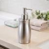 Edelstahl-Seifenspender mit Pumpe | Gebürstetes Silber-Metallfinish, Manueller Spender, für