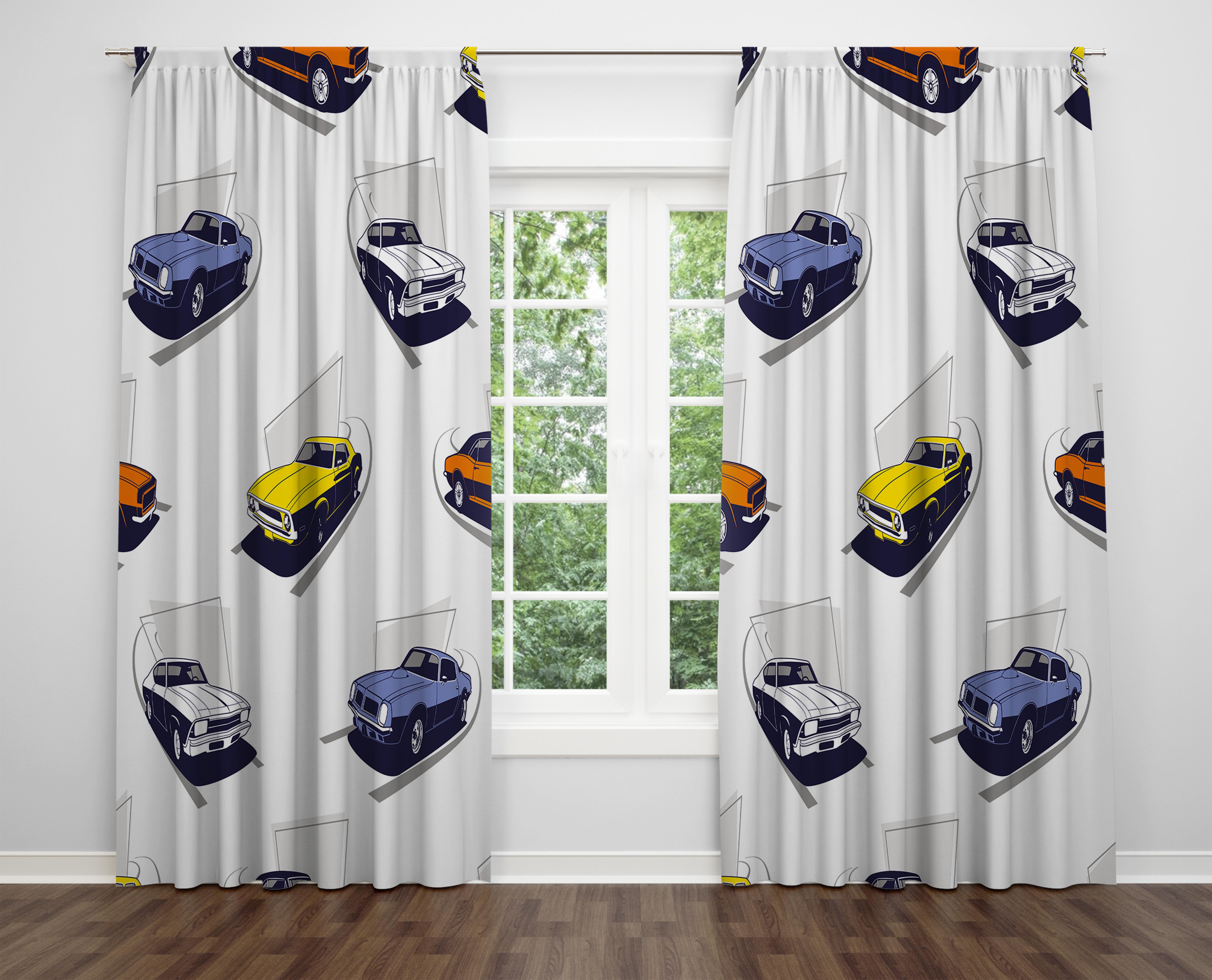 

Декоративний дизайн, високоякісна бавовняна тканина, ви можете вибрати одну або подвійну фіранку з крила 1 piece різнокольоровий