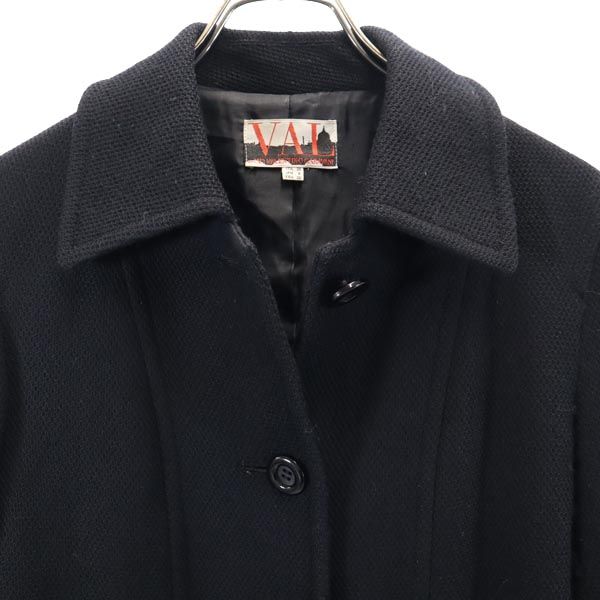 VAL by VALENTINO GARAVANI wool Stainless collar coat 9 black Women Used