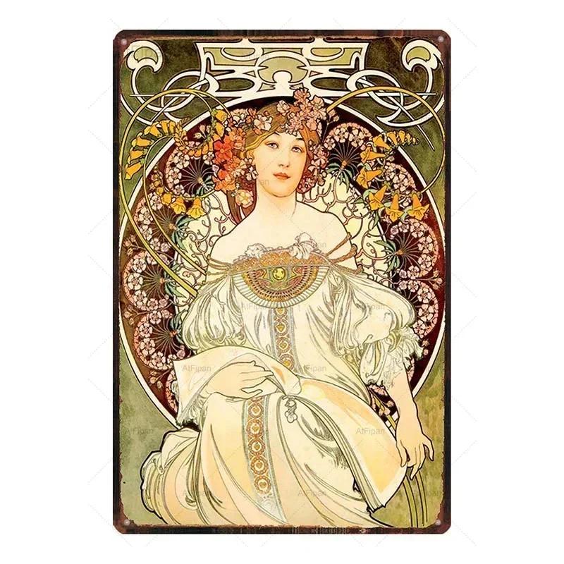 Metal Tin Morlant Reims Champagne Vintage French Posters Tin Sign Poster Wall Art Plaque Sign for Bar Coffee Office Wall Decor