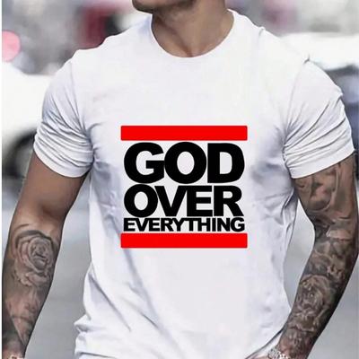 New Summer Men's Fashion T-shirt Personality Letter Printed Men's T-shirt Top