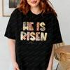He Is Risen Matthew 286 Floral Easter Religious TShirt Cotton Unisex Crewneck Perfect for Church Services Easter Celebrations
