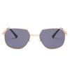 New small frame square sunglasses European and American personalized metal hollow sunglasses trendy street glasses s