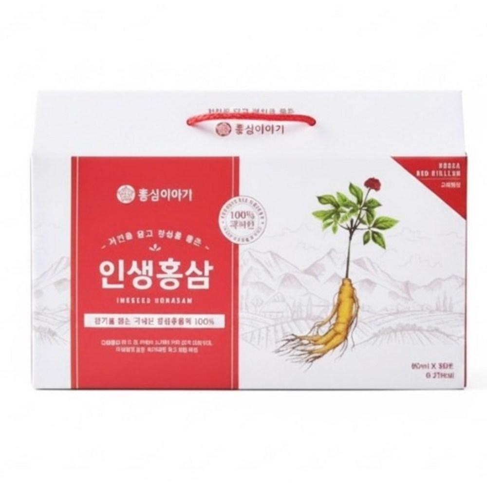 Hongsam Story Life Red Ginseng 100% Domestic Low-Temperature Aged Red Ginseng Extract 80ml 30 Pouches Box