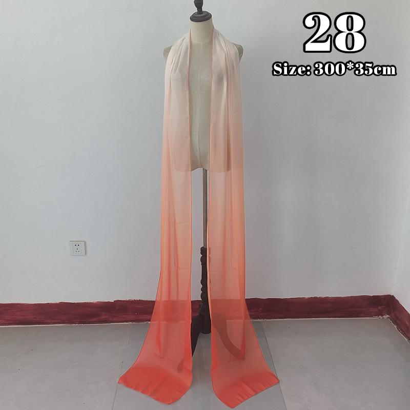 

Classic Chiffon Chinese Ancient Dance Ribbon Ethereal Traditional Hanfu Long Shawl China Style Opera Costume Streamer Shawl New as show