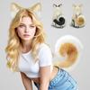 1/2 Stück Kunstpelz Tier-Schwanz Hundeschwanz Hundeohren Stirnband Halloween Cosplay Kostüm Hundeohren Haarband Hundeschwanz Hunde Kostüme
