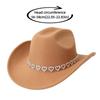 Fashion Breathable Jazz Knight Hat Heart-Shaped Diamond Solid Color Cowboy Hat Wide Brim Sun Hat For Men Women