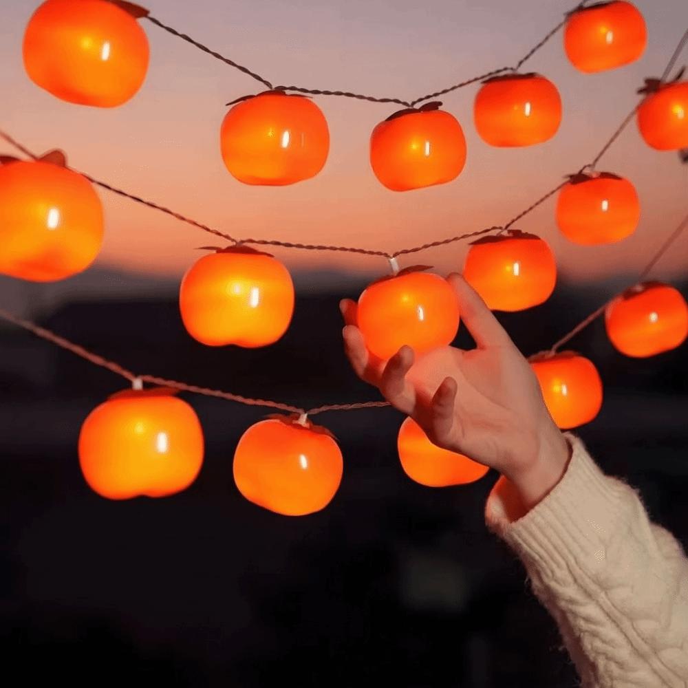 Waterproof LED Ruyi Lights Energy Saving LED 20 Red Lanterns USB Powered Durable Persimmon Light New Year Decoration