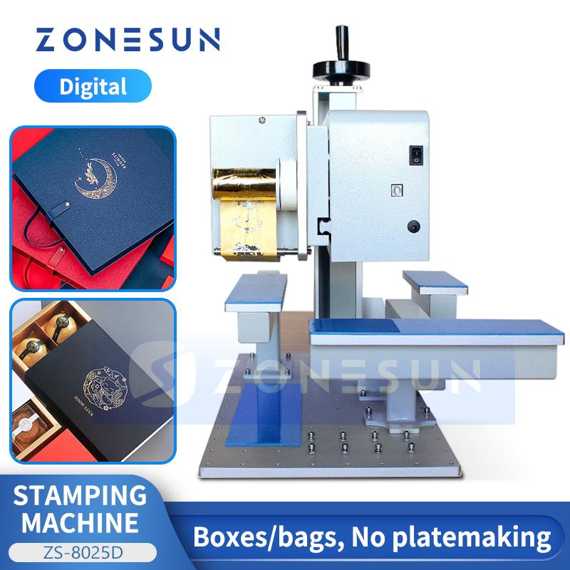 ZONESUN ZS-8025D Semi-Automatic Gift Bag Packaging Box Digital Hot Foil Stamping Machine