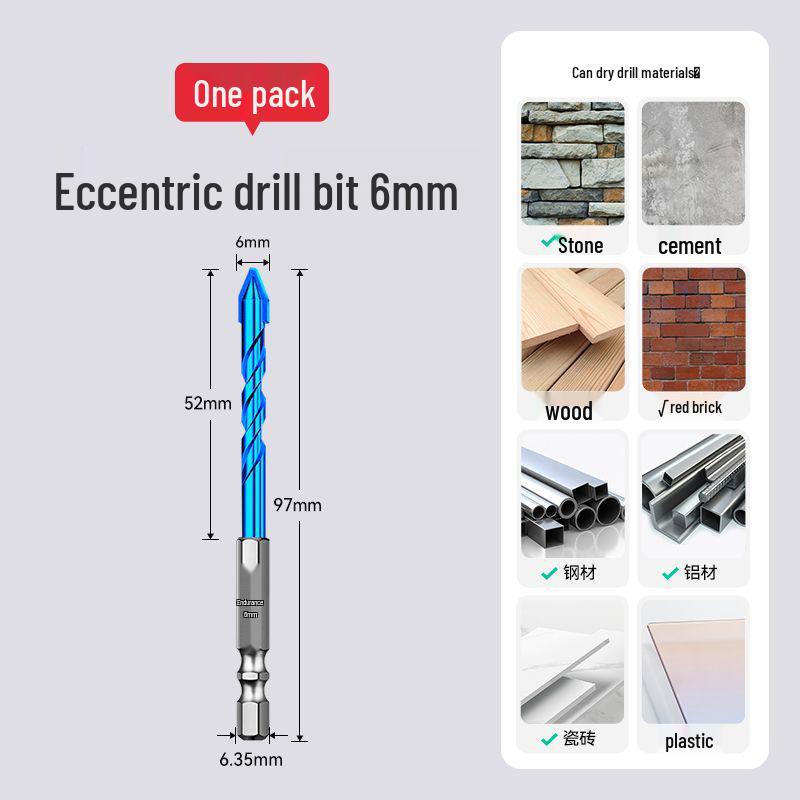 Eccentric Tile Hole Saw Drill Bit for Electric Drills