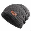 knit cap for Men Women, Winter Hat, Fleece Lined, Warm Knit, Black Khaki