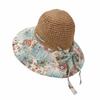 Foldable Large Brim Straw Hat Large Brim Sunshade Hat Ethnic Style Beach Hat  Beach