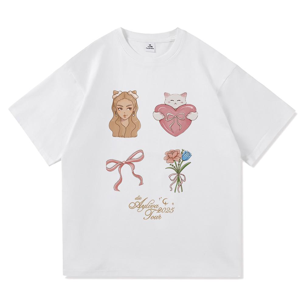 2026 Die Ayliva Tour Mode HerrenDamen Kleidung Retro Harajuku Hochwertige Oberteile Fan Geschenk Baumwoll T-Shirts