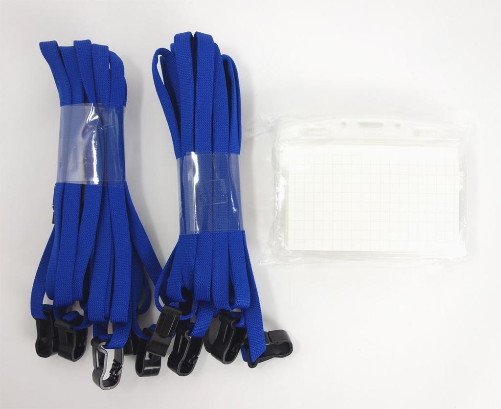 KOKUYO Hanging Name Badge Soft Case Blue 10pcs NAF-S180-10B