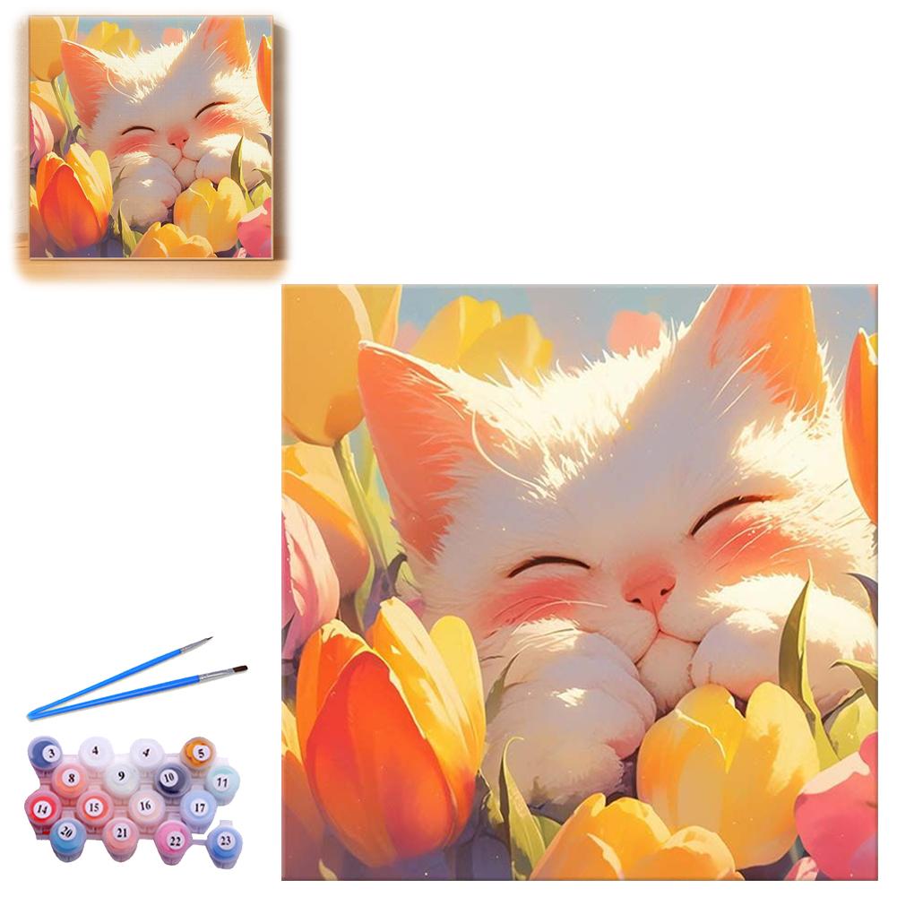 DIY Frame Painting By Numbers Kit Drawing Coloring Gift Painting By Numbers Cat Home Decorations Gift For Kids