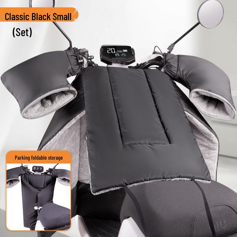 Electric Vehicle Windshield Winter Velvet Windproof Cover & Battery Motorcycle Knee Pads for Cold Protection