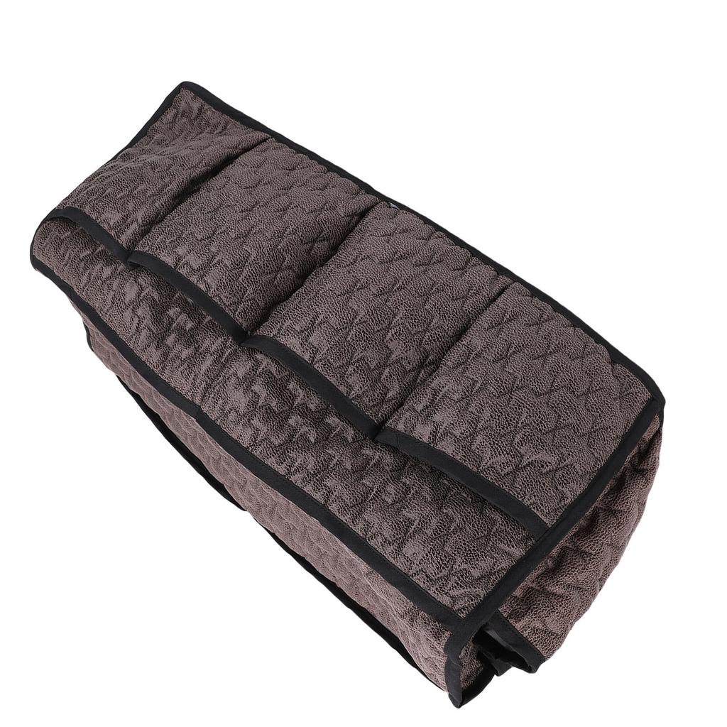 Sofa Armrest Bag Coffee Color Imitation Leather Multifunctional Couch Armrest Storage Bag for Remote Control Phone