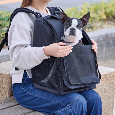 Petio Köpek ve Kedi Önünde Tutar ve Evcil Hayvan Taşıyıcınızı Gözler, Siyah,