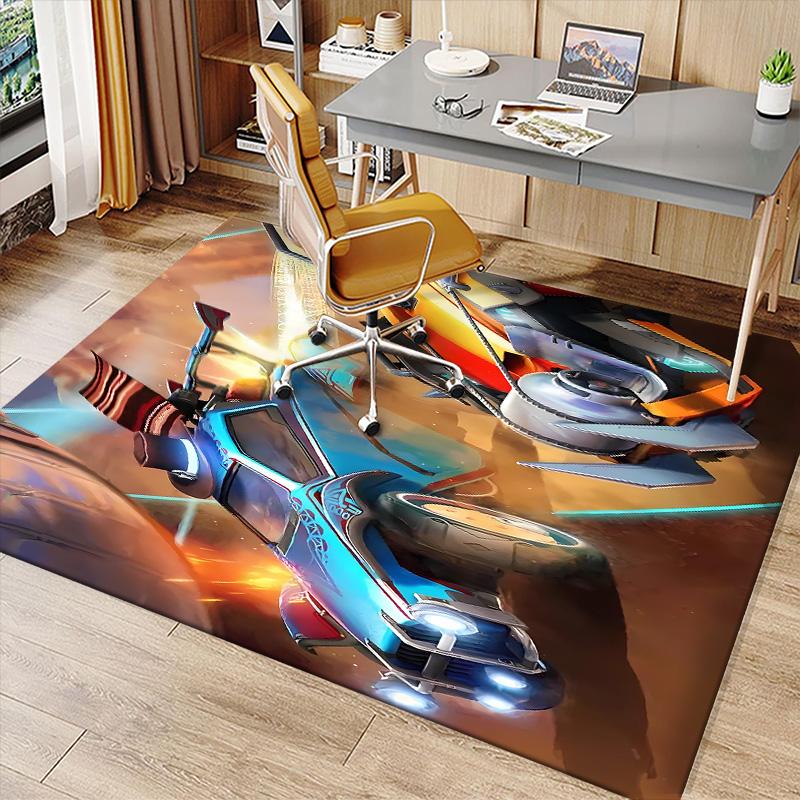 Game Rocket league Printed Absorbent Washable Carpet,Non-Slip Bathroom Mats,Kitchen Rugs,Living Room Entrance,Camping Picnic Rugs