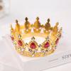 1Pcs Bridal Tiara Rhinestone Alloy Crown Bride Princess Crown Wedding Dress Accessories Crown Hair Accessory Cake Decoration Crown