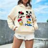 Disney Mickey Minnie Print Women Men Hoodie Sweatshirt New Spring Autumn Casual Pullover Top Vintage Cartoon Graphic Streetwear