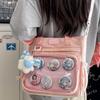 Girls' Ulzzang Y2k Ita Bag New Japanese Design Transparent Crossbody Bag Preppy Style Messenger Bag Large Capacity Shoulder Bag