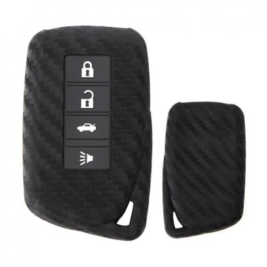 

Carbon Fiber Soft Silicone Key Fob Cover For Lexus IS ES GS RC NX RX LX 200 250